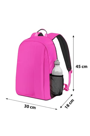 Unisex Su Geçirmez Siyah Günlük Seyahat ve Okul Sırt Çantası