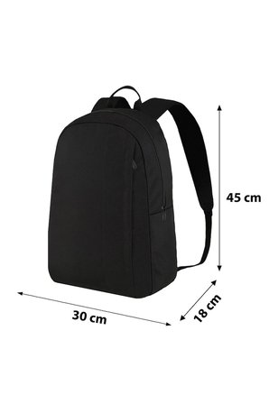 Unisex Su Geçirmez Siyah Günlük Seyahat ve Okul Sırt Çantası