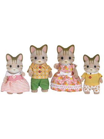 Sylvanian Families Çizgili Kedi Ailesi - Striped Cat Family
