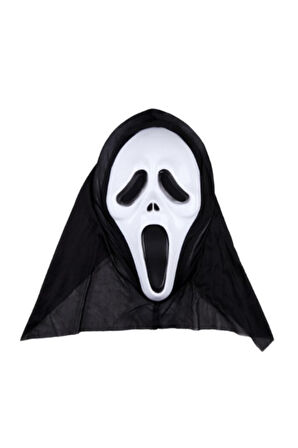 Çığlık Scream Maske Ve Yakalı Pelerinli Kostüm Seti 120 cm