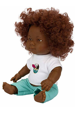 Kıvırcık Esmer Dada Bebek 35 Cm