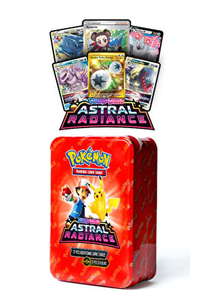 Pokemon 72'li Oyun Kartı Metal Kutu Sword Shield Astral Radiance