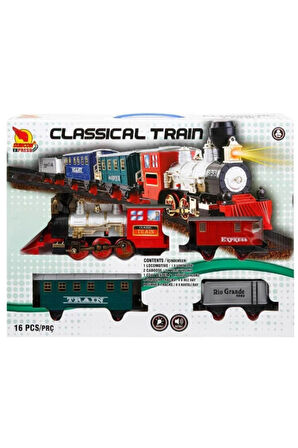 Sesli Ve Işıklı Klasik Tren Seti 16 Parça