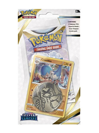 Pokemon Trading Card Game Sword & Shield Silver Tempest Cranidos Checklane BLISTER Pack
