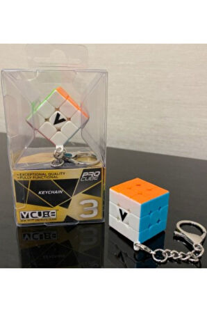 3x3 V - Cube Flat ( Düz ) Anahtarlık Zeka Küpü