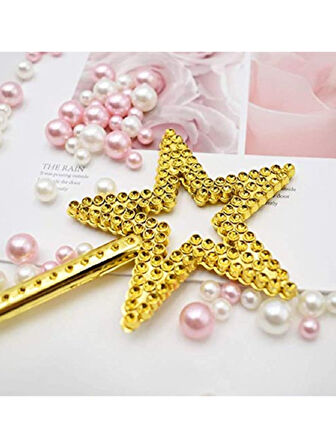 Altın Renk Yıldız Peri Asası Sihirli Değnek 30 cm