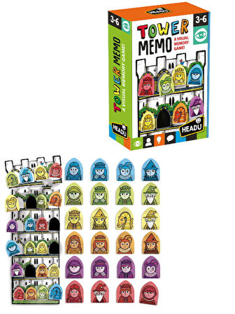 Headu Tower Memo - Kule Hafızası Yapbozu ( 3 - 6 Yaş ) - MU29419