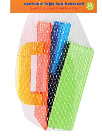 Oyuncak Spatula ve Tuğla Kum Kalıbı Deniz Plaj Seti