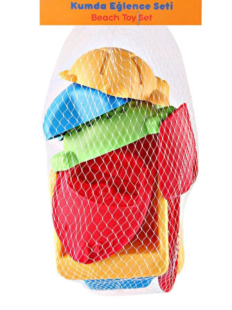 Fileli Oyuncak Kamyon ve Deniz Plaj Seti ( 7 Parça )