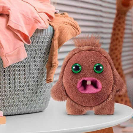 Mini Koleksiyonluk ZURU Fuggler Baby Fuggs Komik Çirkin Peluş Oyuncak Hedge Grog Kahverengi 9cm