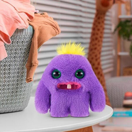 Mini Koleksiyonluk ZURU Fuggler Baby Fuggs Komik Çirkin Peluş Oyuncak Mr Needles Mor 9cm