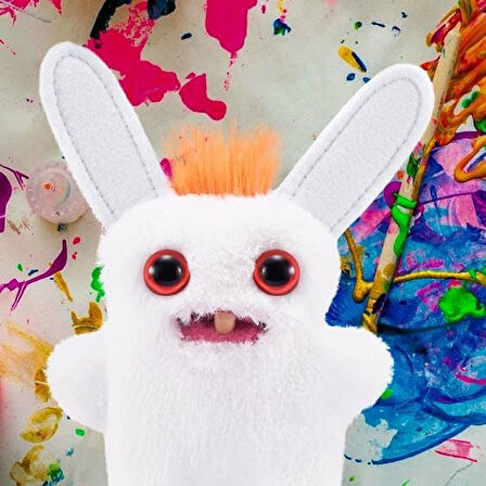 Mini Koleksiyonluk ZURU Fuggler Baby Fuggs Komik Çirkin Peluş Oyuncak Rabid Rabbit Beyaz 9cm