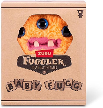 Mini Koleksiyonluk ZURU Fuggler Baby Fuggs Komik Çirkin Peluş Oyuncak Reek O Turuncu 9cm