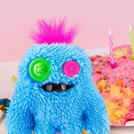 Mini Koleksiyonluk ZURU Fuggler Baby Fuggs Komik Çirkin Peluş Oyuncak Sasquoosh Mavi 9cm