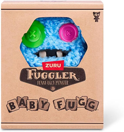 Mini Koleksiyonluk ZURU Fuggler Baby Fuggs Komik Çirkin Peluş Oyuncak Sasquoosh Mavi 9cm