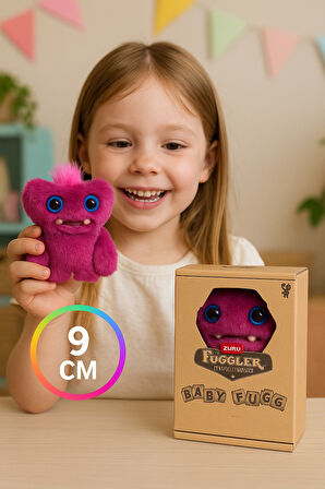 Mini Koleksiyonluk ZURU Fuggler Baby Fuggs Komik Çirkin Peluş Oyuncak Sir Belch Bordo 9cm