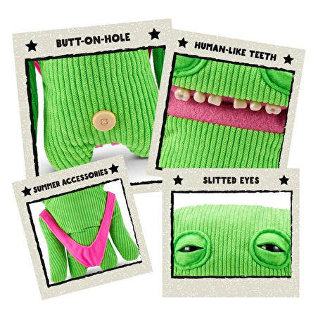 Vacay Vibes Tatil Havası ZURU Fuggler Komik Peluş Oyuncak - Smiley O Riley - 22 cm