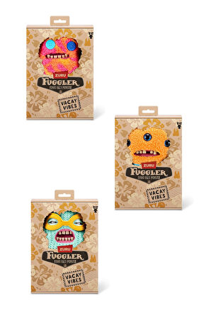 Vacay Vibes Tatil Havası ZURU Fuggler Komik Peluş Oyuncaklar 11 li Set Tek İlanda - 22 Cm