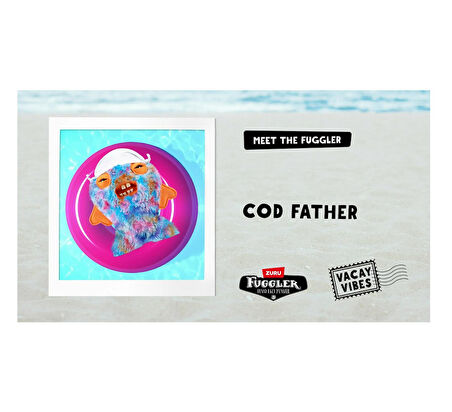 Vacay Vibes Tatil Havası ZURU Fuggler Komik Peluş Oyuncak - Cod Father 22 cm
