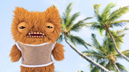 Vacay Vibes Tatil Havası ZURU Fuggler Komik Peluş Oyuncak - Munch Munch 22 cm