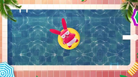 Vacay Vibes Tatil Havası ZURU Fuggler Komik Peluş Oyuncak - Rabid Rabbit 22 cm