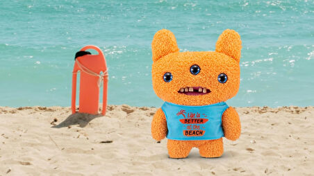 Vacay Vibes Tatil Havası ZURU Fuggler Komik Peluş Oyuncak - Reek - O - Orange 22 cm