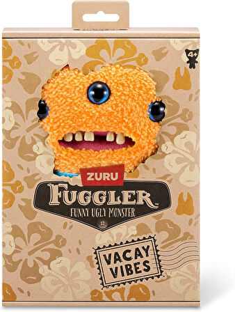 Vacay Vibes Tatil Havası ZURU Fuggler Komik Peluş Oyuncak - Reek - O - Orange 22 cm