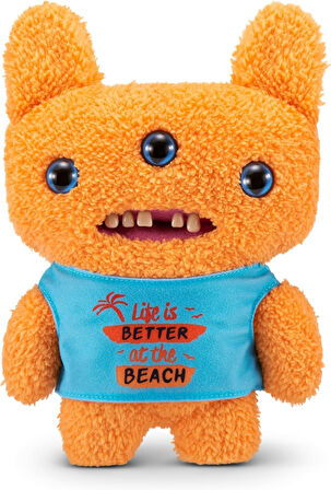 Vacay Vibes Tatil Havası ZURU Fuggler Komik Peluş Oyuncak - Reek - O - Orange 22 cm