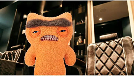 Kıllı Süper Yumuşak ZURU Fuggler Hairy Fuggs Peluş Oyuncak Munch Munch Monobrow Orange 22cm