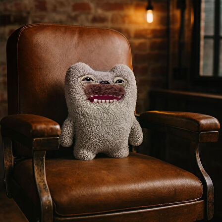 Kıllı Süper Yumuşak ZURU Fuggler Hairy Fuggs Peluş Oyuncak Old Tooth Moustache Grey 22cm