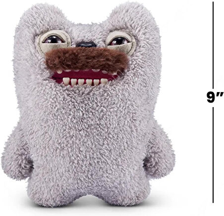 Kıllı Süper Yumuşak ZURU Fuggler Hairy Fuggs Peluş Oyuncak Old Tooth Moustache Grey 22cm
