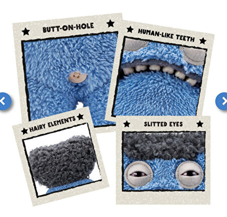 Kıllı Süper Yumuşak ZURU Fuggler Hairy Fuggs Peluş Oyuncak Gnawling Terror Wig Teal 22cm