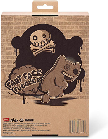 Gaz Çıkaran Fuggler Fart Face Sesli Hareket Sensörlü Komik Çirkin Peluş Oyuncak Alien Mor 22cm