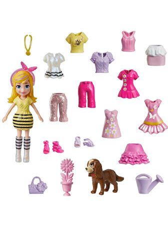 Polly Pocket Fashion Pack - Evcil Hayvanlı Aksesuarlı Moda Kombin Eğlencesi Oyun Seti
