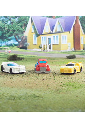 Transformers Earthspark Tek Adımda Dönüşebilen Robot Araba Optimus Prime Karakter Figür 10 Cm