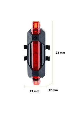 Usb Şarj Edilebilir Parlak Bisiklet Led Lamba Su Geçirmez Güvenlik Uyarı Arka Lamba Işığı