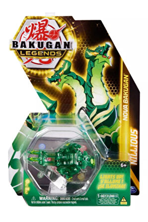 Legends Nova Bakugan - Işıklı Yeşil Nillious Özel Figür - 1 Adet