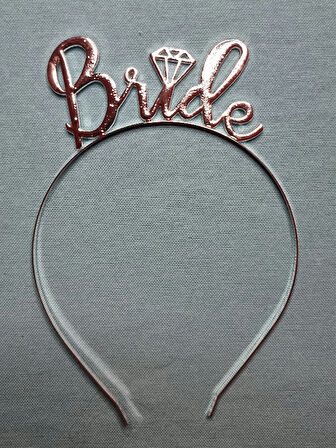 Bride Yazılı Bekarlığa Veda Partisi Metal Gelin Tacı Bride Taç 18.5 cm x 13.5 cm