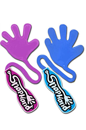 Jaru 2'li Süper Esnek Eğlenceli Yapışkan El Snap Hand El - ( Mor - Mavi )