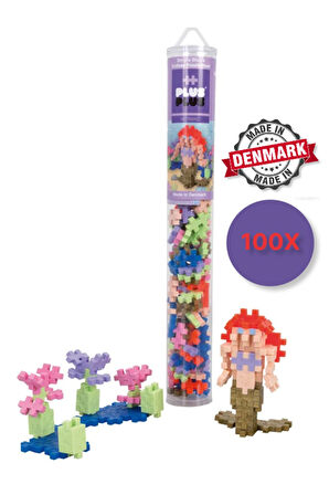 Plus - Plus Minecraft Temalı Silindir Kutuda Deniz Kızı Yapı Oyuncağı - Mermaid ( 100 Parça ) 4103