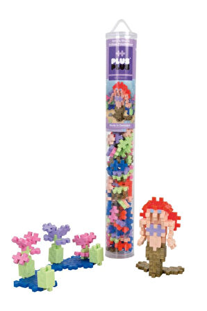 Plus - Plus Minecraft Temalı Silindir Kutuda Deniz Kızı Yapı Oyuncağı - Mermaid ( 100 Parça ) 4103