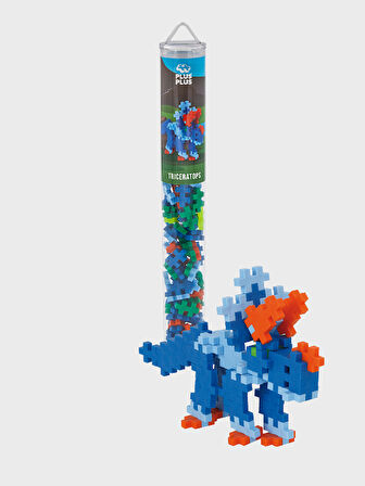 Plus - Plus Minecraft Temalı Silindir Kutuda Lego Triceratops Yapı Oyuncağı ( 100 Parça )  4094