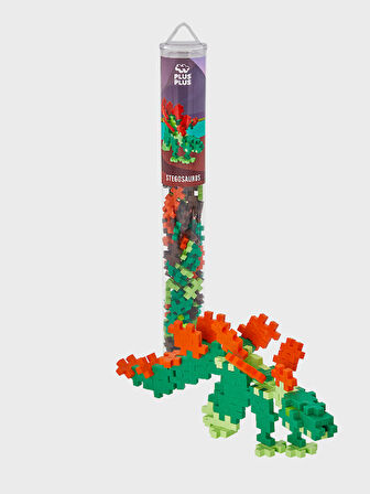 Plus - Plus Minecraft Temalı Silindir Kutuda Stegosaurus Lego Yapı Oyuncağı ( 100 Parça ) 4093