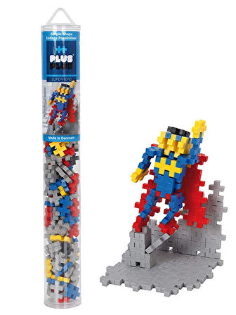Plus - Plus Minecraft Temalı Silindir Kutuda Superhero - Süper Kahraman Lego Yapı Oyuncağı(100 Parça