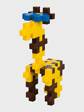 Plus - Plus Minecraft Temalı Silindir Kutuda Big Giraffe - Büyük Zürafa Lego Yapı Oyuncağı