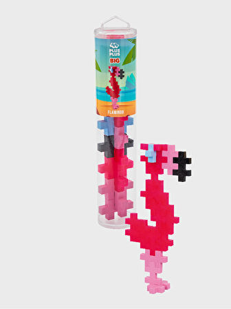 Plus - Plus Minecraft Temalı Silindir Kutuda Big Flamingo - Büyük Flamingo Lego Yapı Oyuncağı