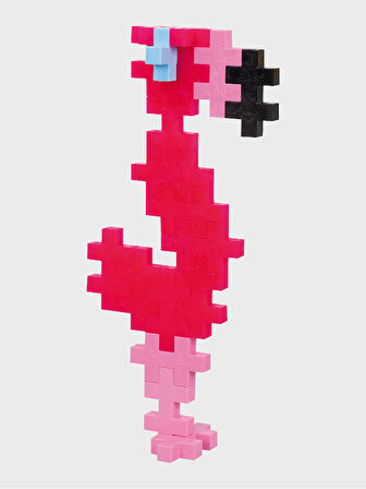 Plus - Plus Minecraft Temalı Silindir Kutuda Big Flamingo - Büyük Flamingo Lego Yapı Oyuncağı