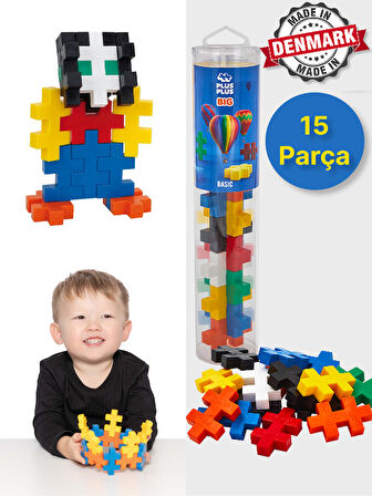 Plus - Plus Minecraft Temalı Silindir Kutuda Big Basic - Büyük Temel Lego Yapı Oyuncağı ( 15 Parça )