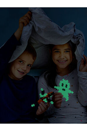 Plus - Plus Minecraft Temalı Silindir Kutuda Glow Lego Yapı Oyuncağı ( 100 Parça ) 4282