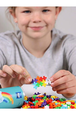 Plus - Plus Minecraft Temalı Silindir Kutuda Gökkuşağı - Rainbow ( 240 Parça ) 4262